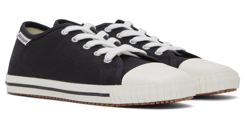 Palm Angels Black Vulcanized Low-Top Sneakers (PWIA045S22FAB0011001) (4)