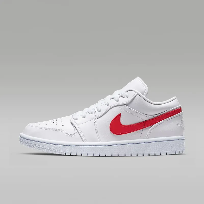 Jordan 1 Low White University Red (W) White/University Red-White (AO9944-161)