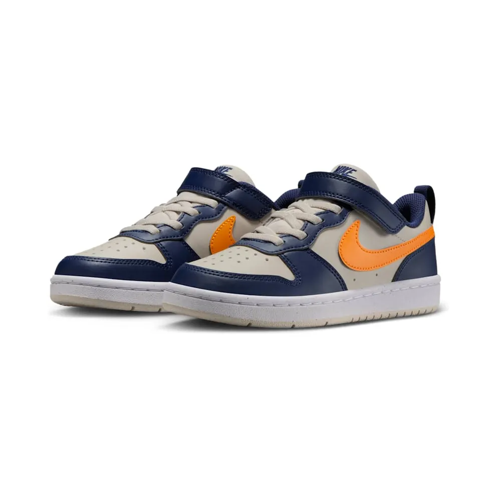 Nike Court Borough Low Recraft Light Orewood Brown Midnight Navy White Orange Peel (DV5457-126)