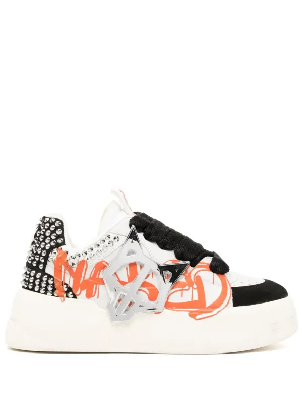 NAKED WOLFE Kosa Graffiti low-top – White