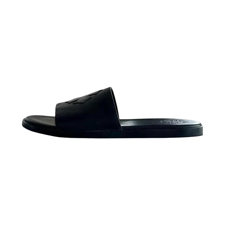 Chrome Hearts Leather Slides “Black” (CHRM0969)