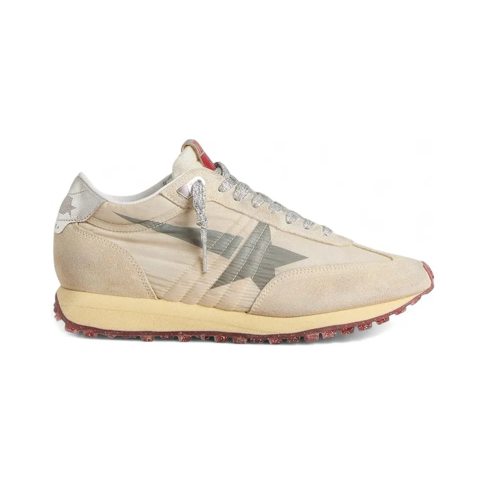Golden Goose Marathon Beige Nylon Grey Star Red (GWF00683-F007399-15260)