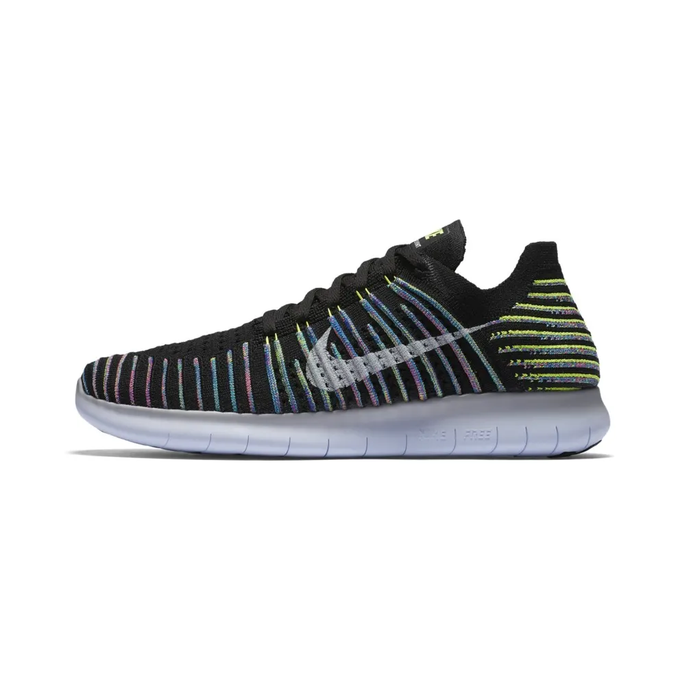 Nike Free RN Flyknit Black/White-Volt-Blue Lagoon Black/White-Volt-Blue Lagoon (831069-003)