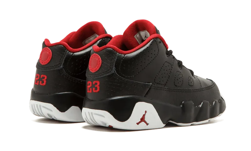 Jordan 9 Retro Low BT TD “BLACK / GYM RED / WHITE” (833906-001)