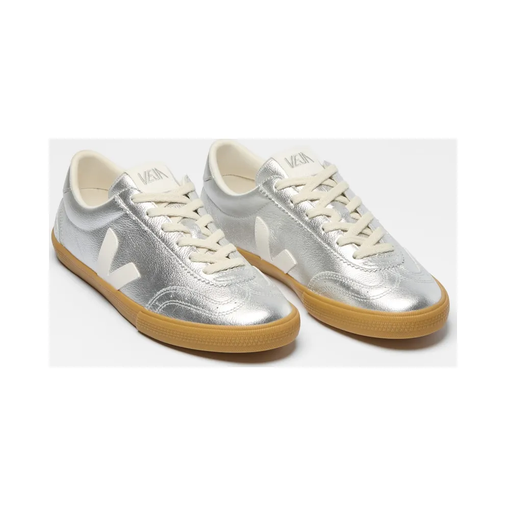 Veja Volley Leather Silver White Natural
