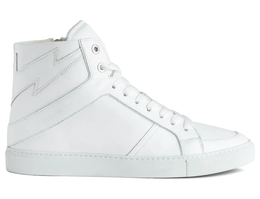 Zadig&Voltaire ZV1747 leren high-top sneakers – Wit (SMSN00002)