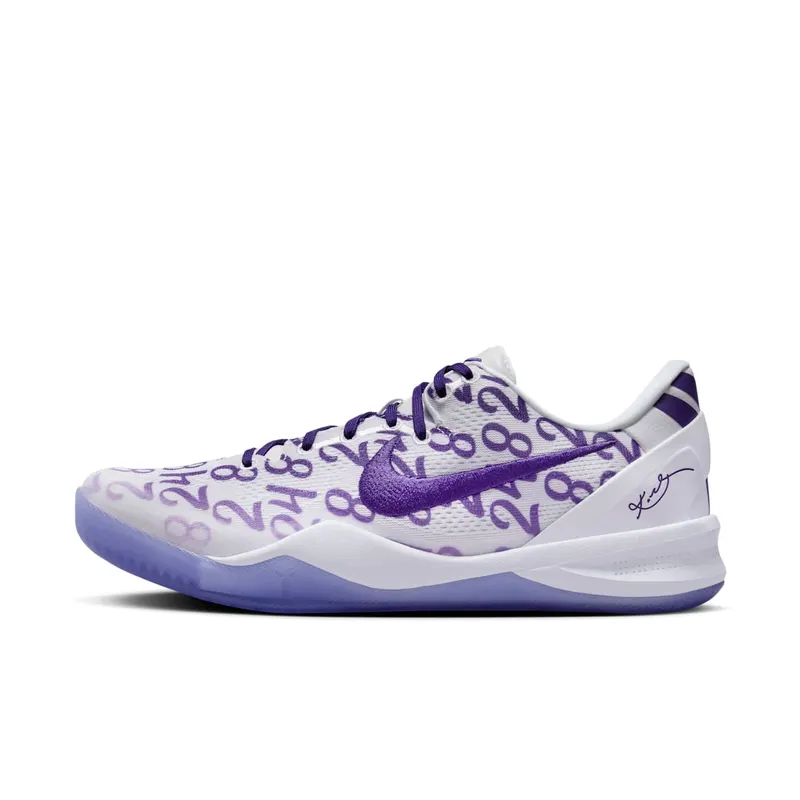 Kobe 8 Protro White/White/Court Purple (FQ3549-100)