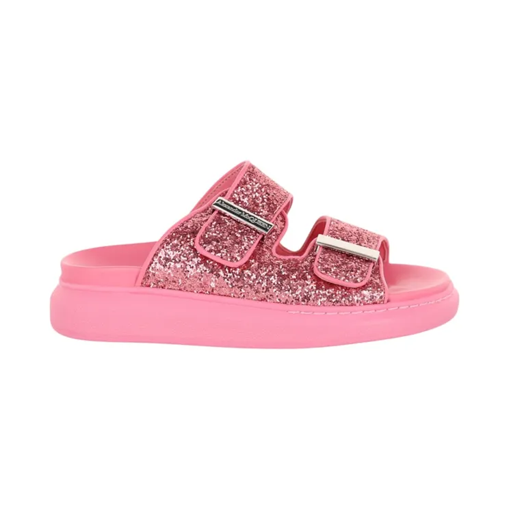 Alexander McQueen Glitter Hybrid Sandals Pink Silver (708097-W4PZ3-5497)