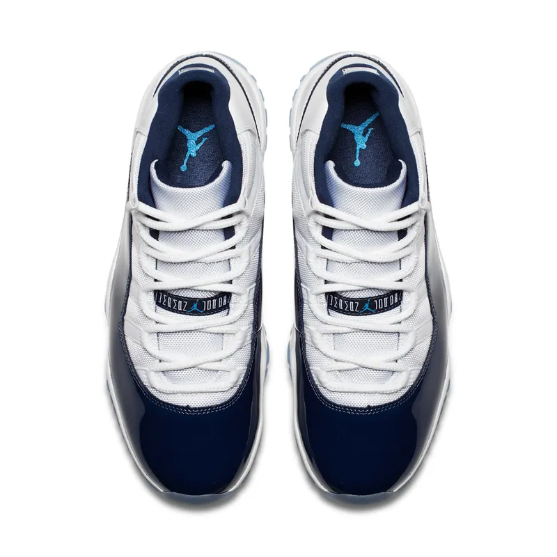 Jordan 11 Retro UNC Win Like 82 White/University Blue-Midnight Navy (378037-123)