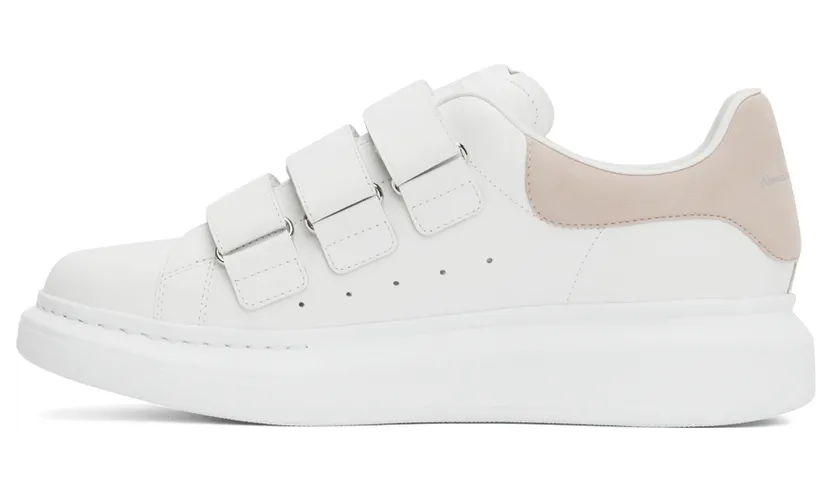 Alexander McQueen White & Black Oversized Velcro Sneakers (697105WHGP7) (3)