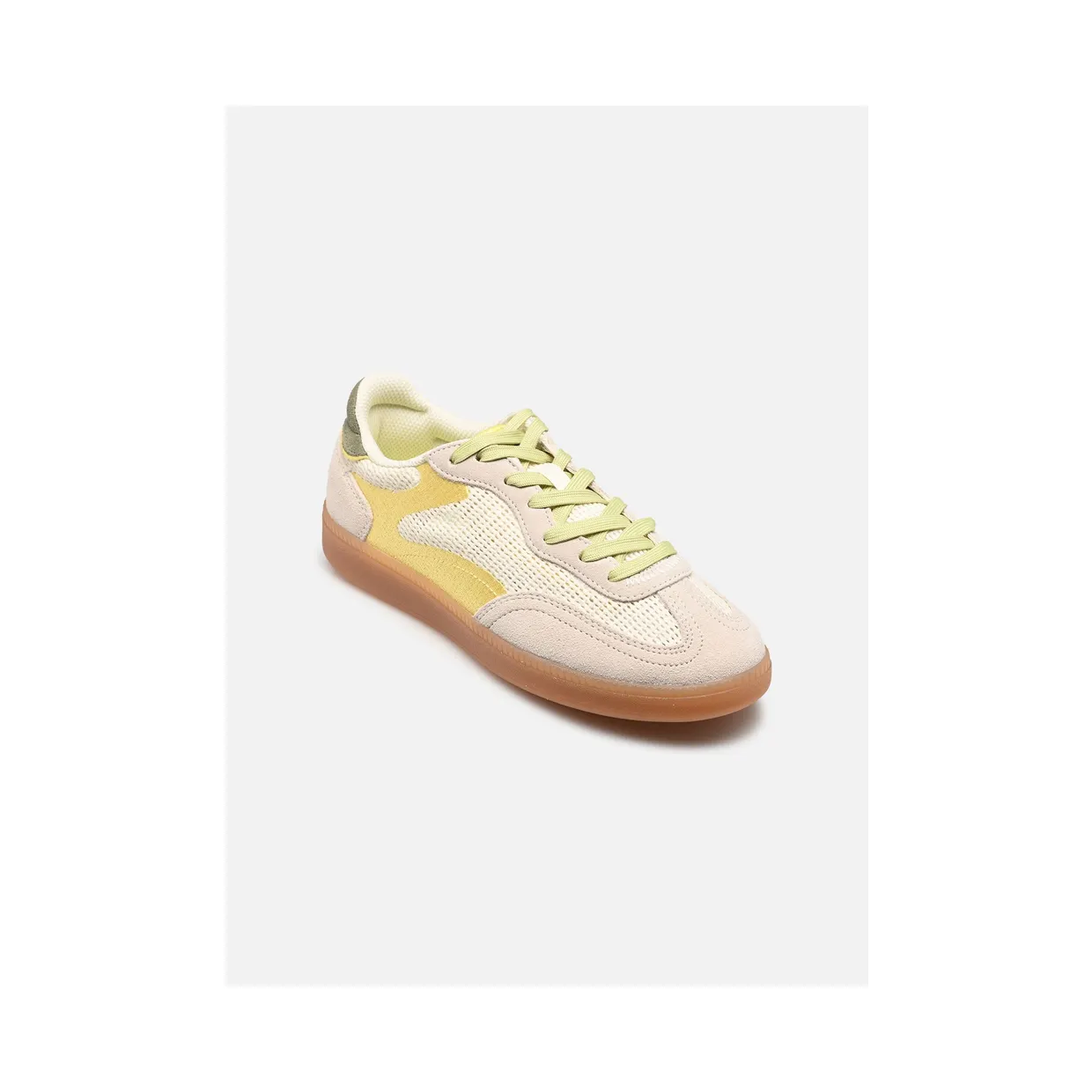 Hoff Sneakers van leermix met haakwerkdetail model ‘PARK CROCHET LIME’ (12519015) (3)