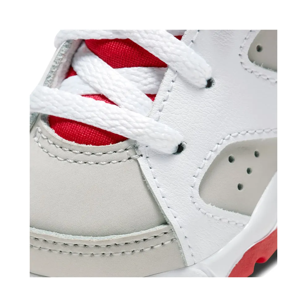Jordan 6 Retro Hare (TD) Neutral Grey/White-True Red-Black (384667-062)