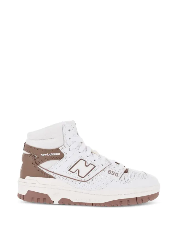 New Balance High-Top-Sneakers aus Leder mit seitlichem Logo – Weiß (BB650RGYWHITEBRICK)