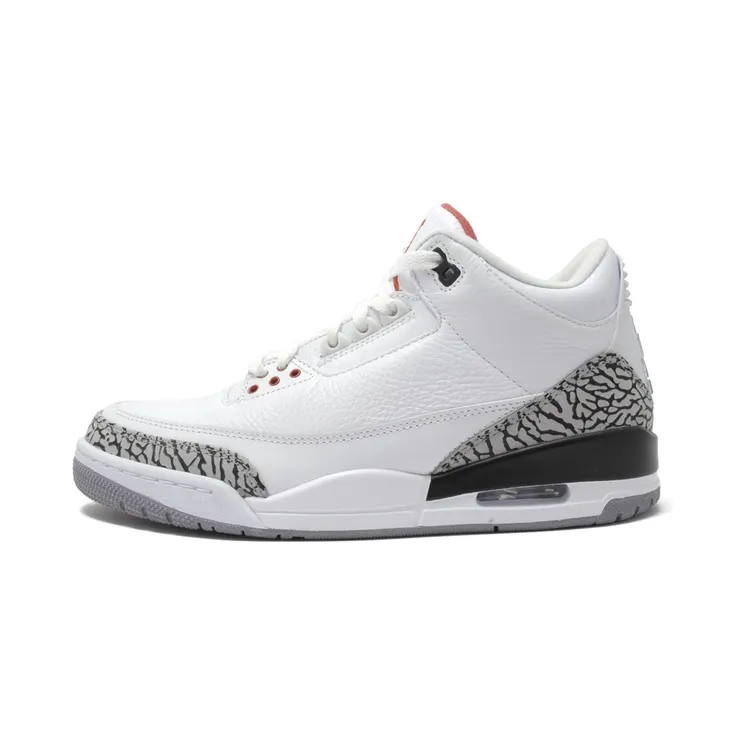 Air Jordan 3 Retro “White / Cement Grey / Black / Fire Red” (136064-105)