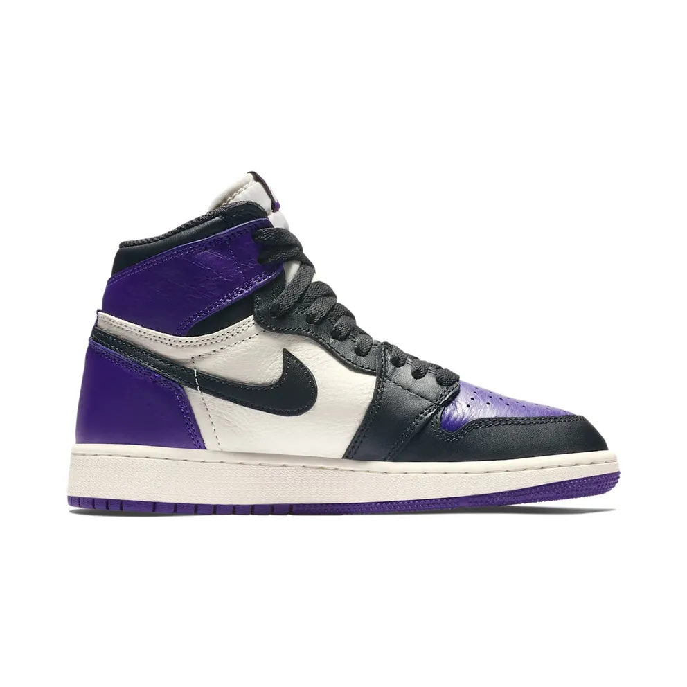 Jordan 1 Retro High Court Purple (GS) Court Purple/Black-Sail (575441-501)