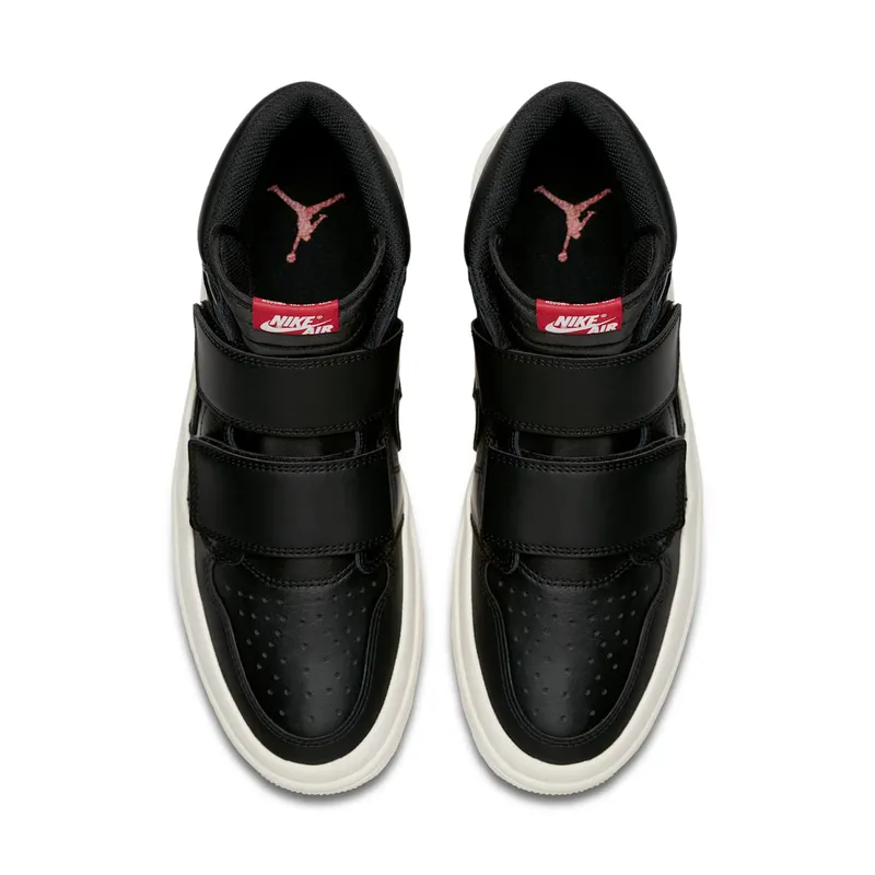 Jordan 1 Retro High Double Strap Black Sail Black/Gym Red-Sail-Gym Red (AQ7924-001)