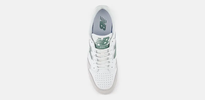 New Balance 480 White Grey Green Gum (BB480LYG)