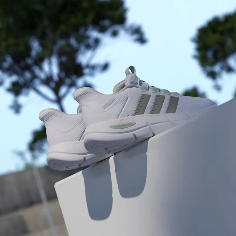 Adidas CLOUDFOAM FLEX RAPIDFIT Shoes Cloud White / Cyber Metallic / Linen Green (KJ4708)