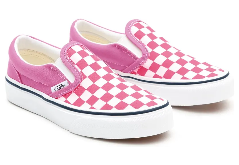 VANS Gepersonaliseerde Kids Pink Checkerboard Slip-on Roze (VN0A3CST083)