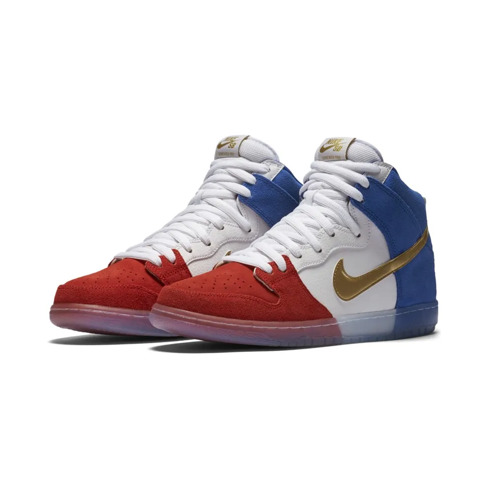 Nike SB Dunk High Tricolor (USA) Challenge Red/Game Royal-White (313171-674)