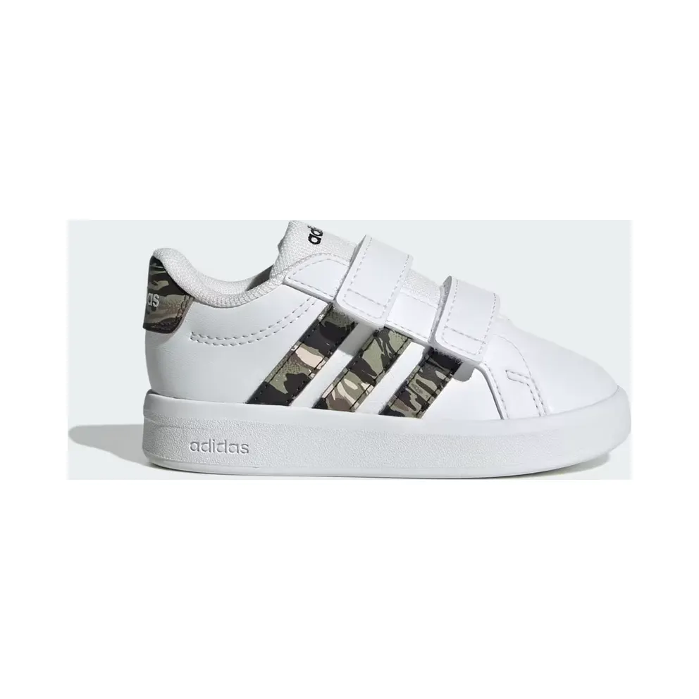 adidas Grand Court 3.0 Shoes Infants “Cloud White / Tent Green / Core Black” (KJ0858)