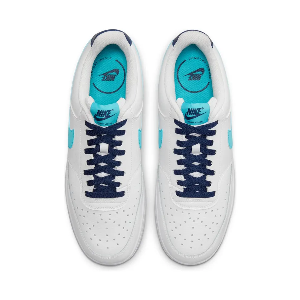 Nike Court Vision Low White Blue Void Turquoise (DM1187-100)