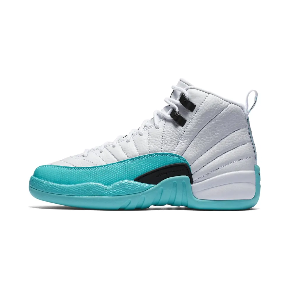 Jordan 12 Retro Light Aqua (GS) White/Black-Light Aqua (510815-100)