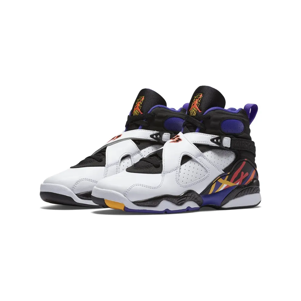 Jordan 8 Retro Three Peat (GS) White/Infrared 23-Black-Bright Concord (305368-142)