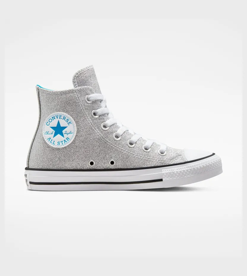 Converse Authentic Glam Chuck Taylor All Star Silver Reflective/zwart/wit (572046C)