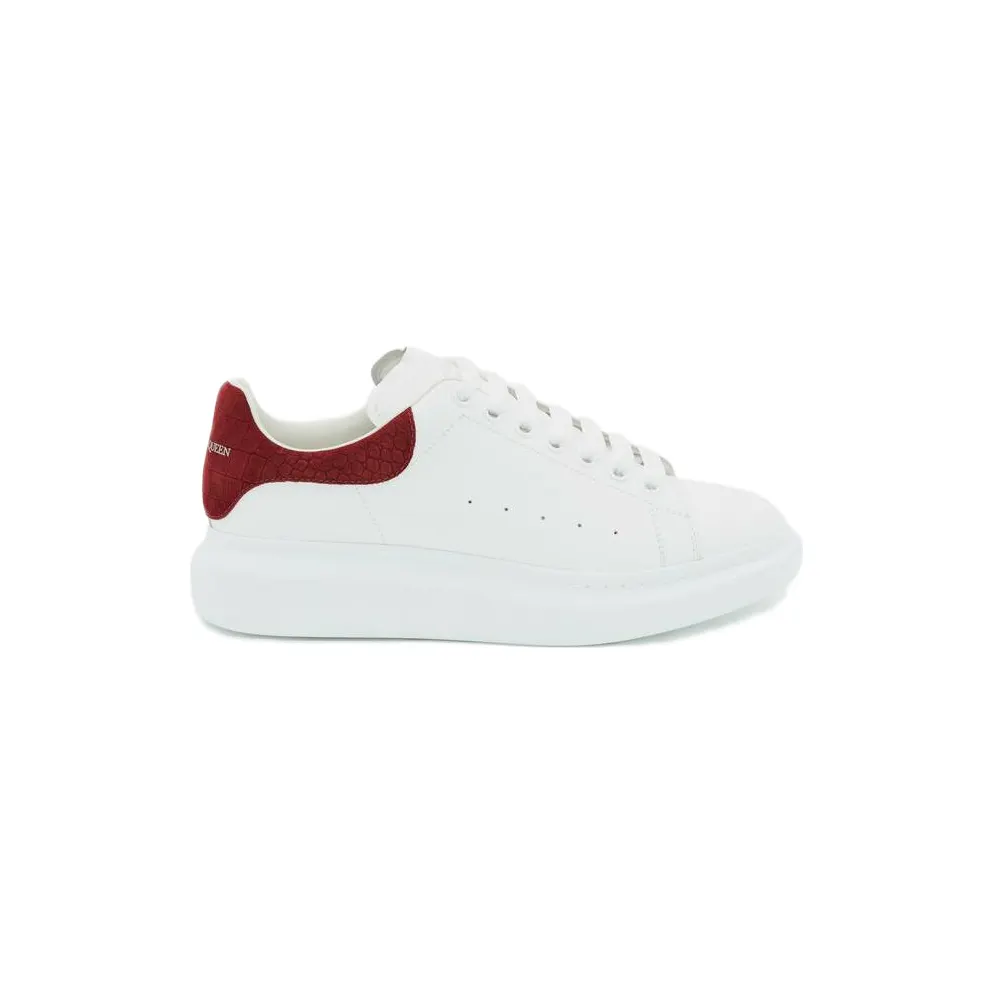 Alexander McQueen Oversized Burgundy Croc Suede (625162WHZ4K9088)