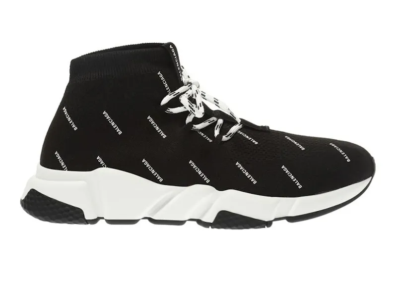 Balenciaga Speed Lace Up All Over Print Black (530358W1HP11006)
