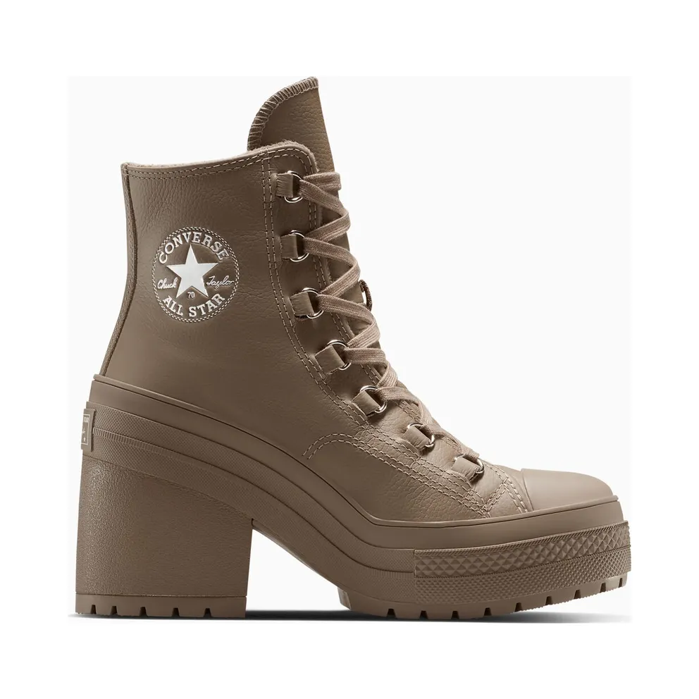 Converse Chuck 70 De Luxe Heel Platform Leather Classic Taupe/Classic Taupe (A13064C)