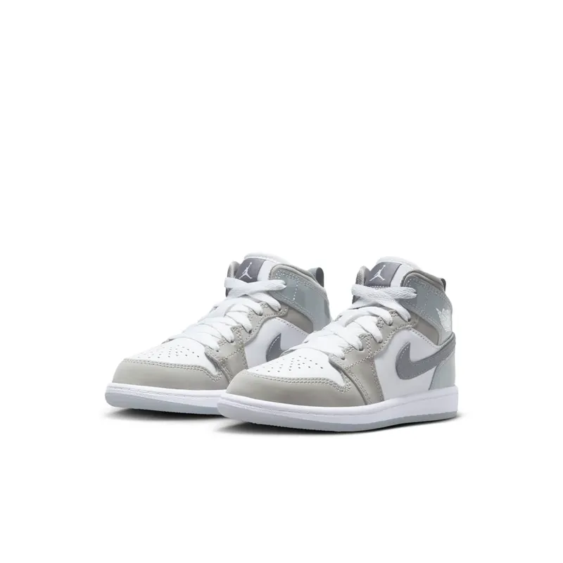 Air Jordan 1 Mid SE PS “White Medium Grey Cool Grey” (HF3194-100)