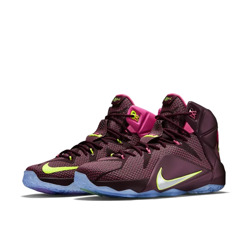 Nike LeBron 12 Double Helix Merlot/Volt/Pink Pow (684593-607)