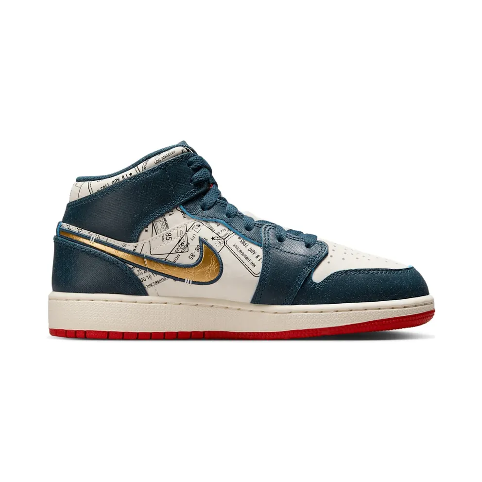 Nike Air Jordan 1 Mid Pink Wash (GS) (FN1353-400)