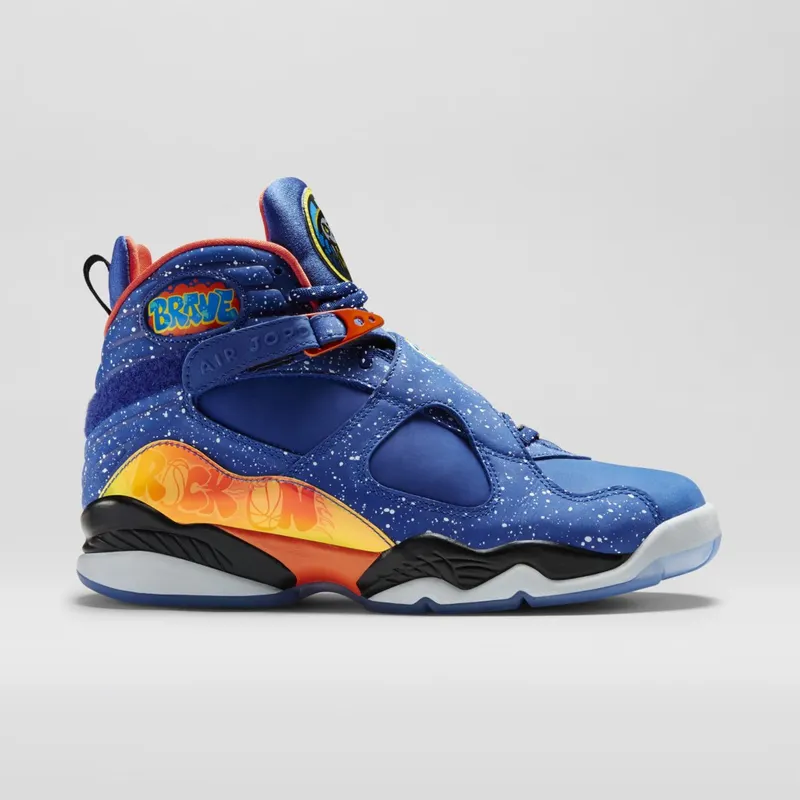 Jordan  8 Retro Doernbecher Hyper Blue-Electro Orange-Black (729893-480)