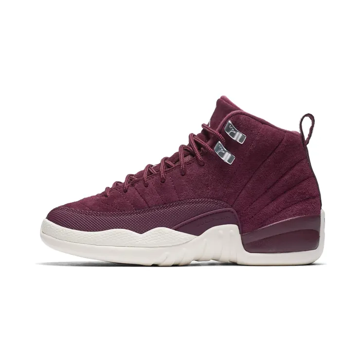 Air Jordan 12 Retro BG “Bordeaux / Metallic Silver / Sail” (153265-617)