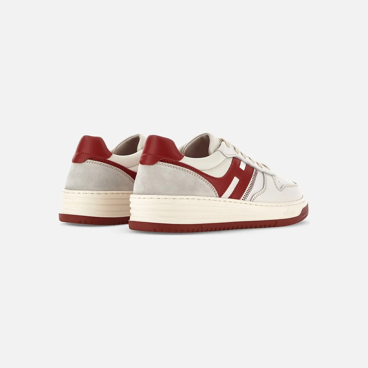 Sneakers Hogan H630 White Red Grey (HXM6300EU50ODZ958K) (2)