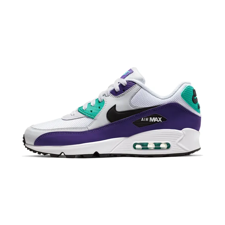 Nike Air Max 90 Grape “White / Hyper Jade / Court Purple / Black” (AJ1285-103)