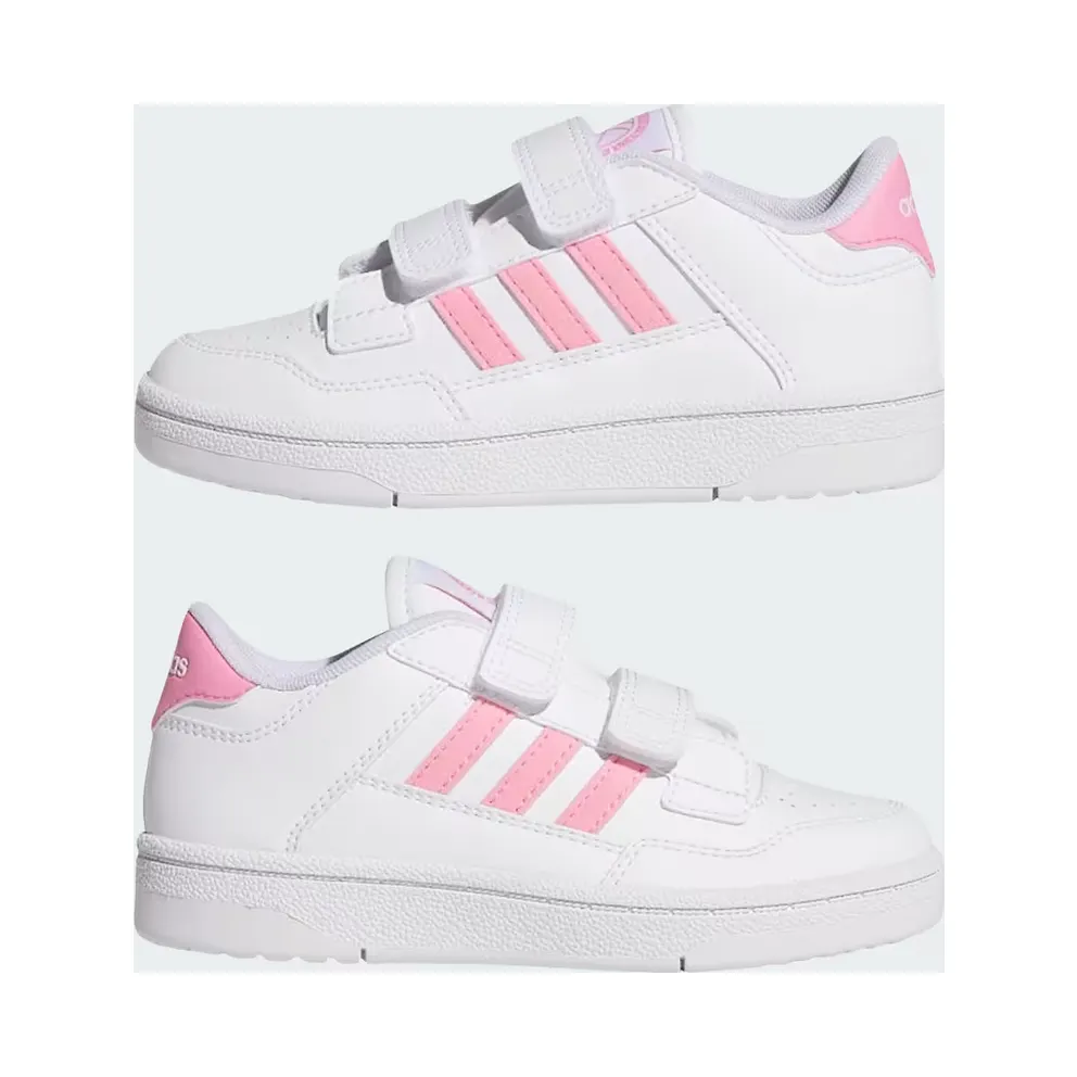 adidas Rapid Court Shoes Kids “Cloud White / Bliss Pink / Cloud White” (JS4768)