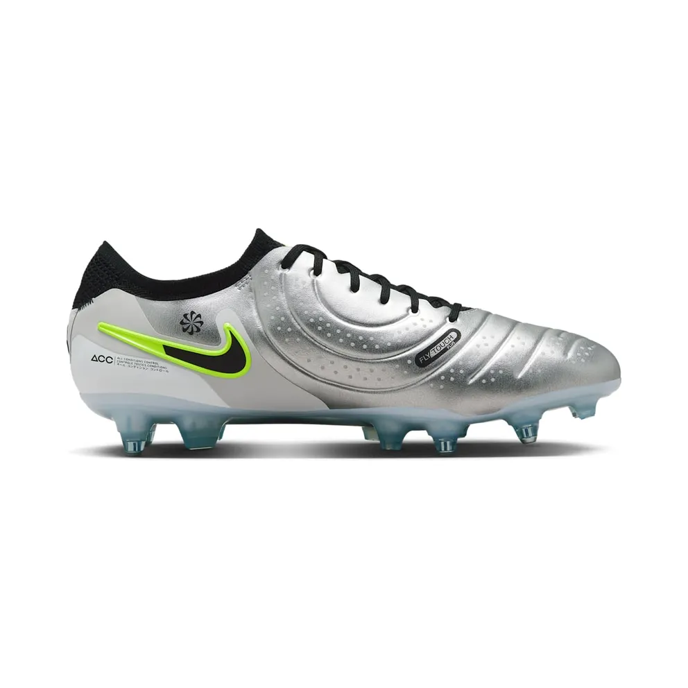 Nike Tiempo Legend 10 Elite SG-Pro AC Metallic Silver Volt Black (DV4329-001)