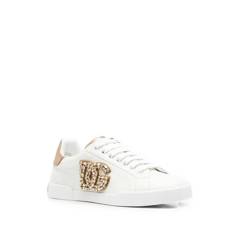 Dolce & Gabbana Crystal-embellished DG Logo “White” (CK2467 A3S62 8G022)