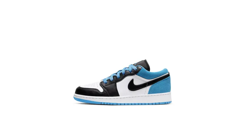 Jordan 1 Low Laser Blue (GS) Black/Black-Laser Blue-White (CT1564-004)