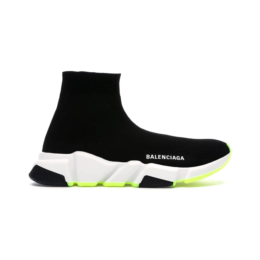 Balenciaga Speed Trainer Black White Neon 2019 (W)
