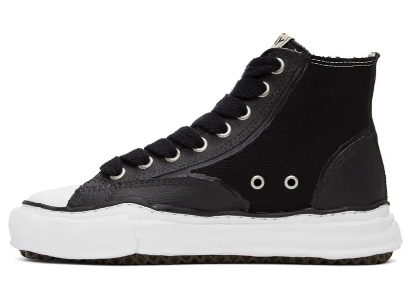Miharayasuhiro Black & White Peterson High-Top Sneakers (A08FW715) (3)