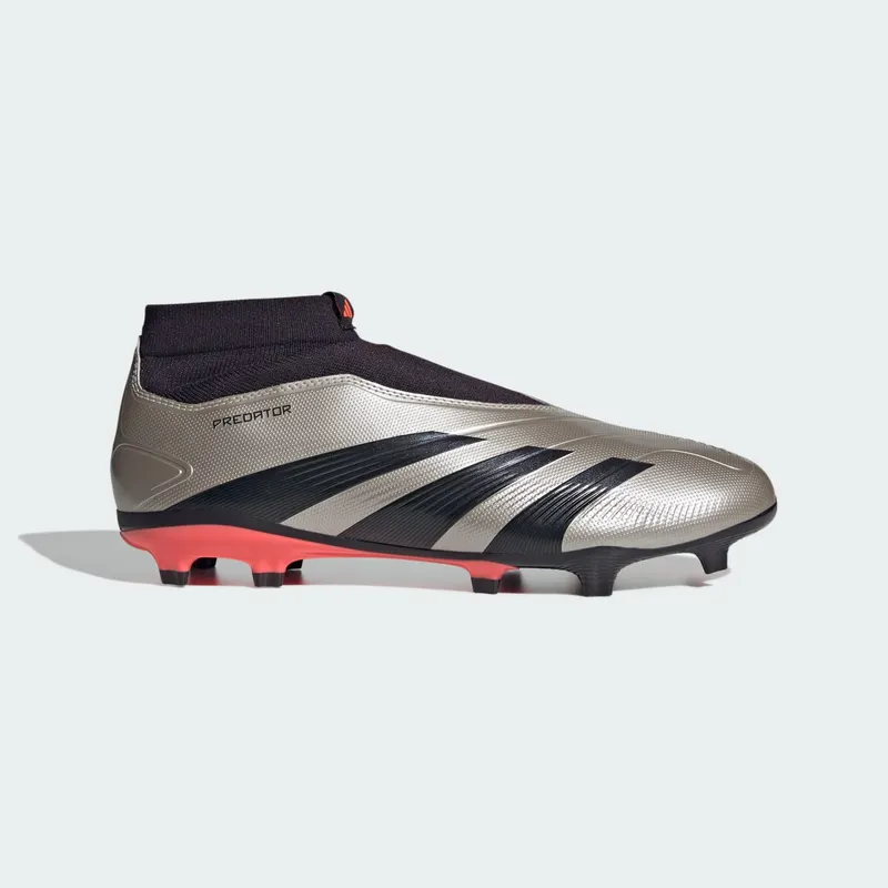 adidas Predator League Laceless FG Platinum Metallic Aurora Black Turbo (IF6331)