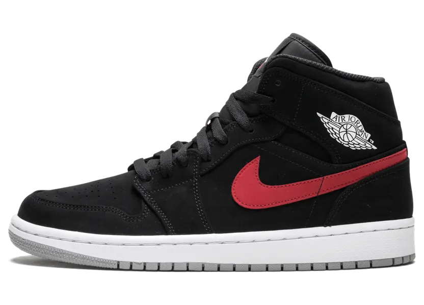 Air Jordan 1 Mid Black Red (554724-065)