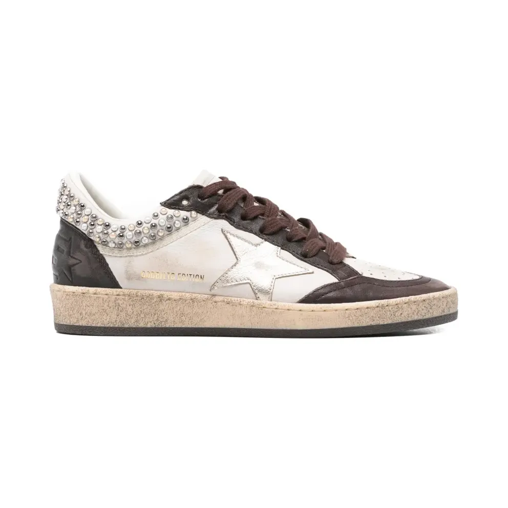 Golden Goose verfraaid with ster – Brown (GWF00832F008147)
