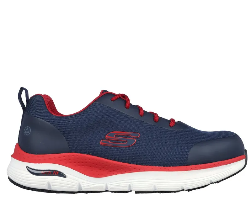 Skechers Work: Arch Fit SR – Ringstap Sneaker Marine/Red
