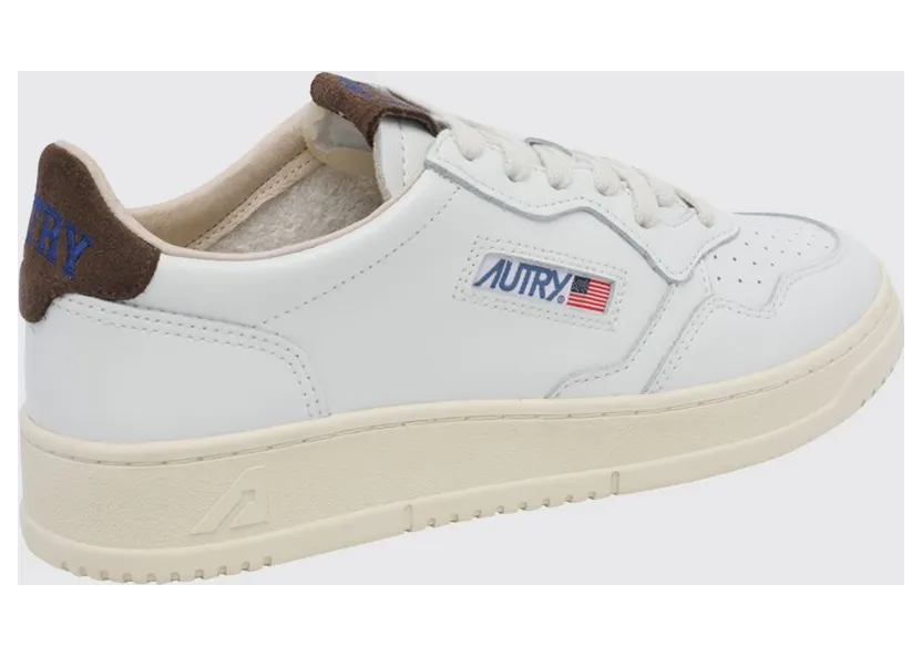 Autry Medalist Low Top Trainers in Bicolour Leather and Suede White 1 (AULMHJ03) (2)